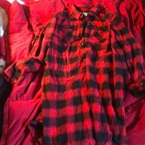 Red plaid dress